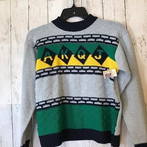 NWT | Vintage Marca Keep Cool Kids Alphabet Sweater |Size 10